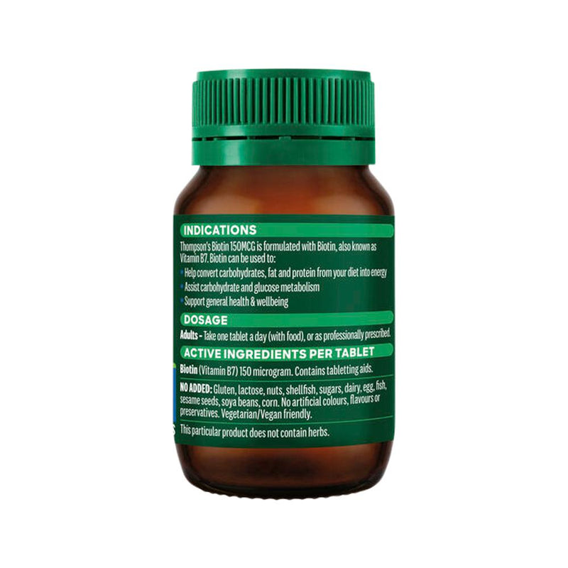 THOMPSONS BIOTIN 150MCG 100T