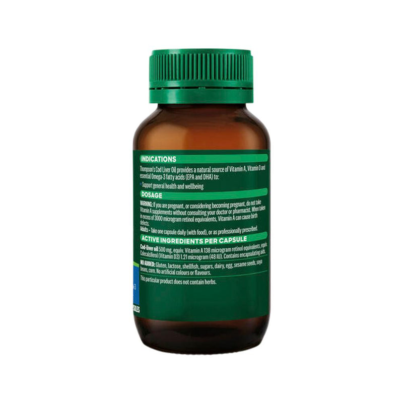 THOMPSONS COD LIVER OIL 100C
