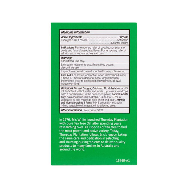 Thursday Plantation Eucalyptus Oil 100% Pure 50ml