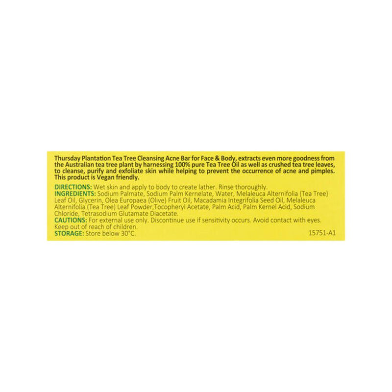 Thursday Plantation Tea Tree Cleansing Acne Bar For Face & Body 95g