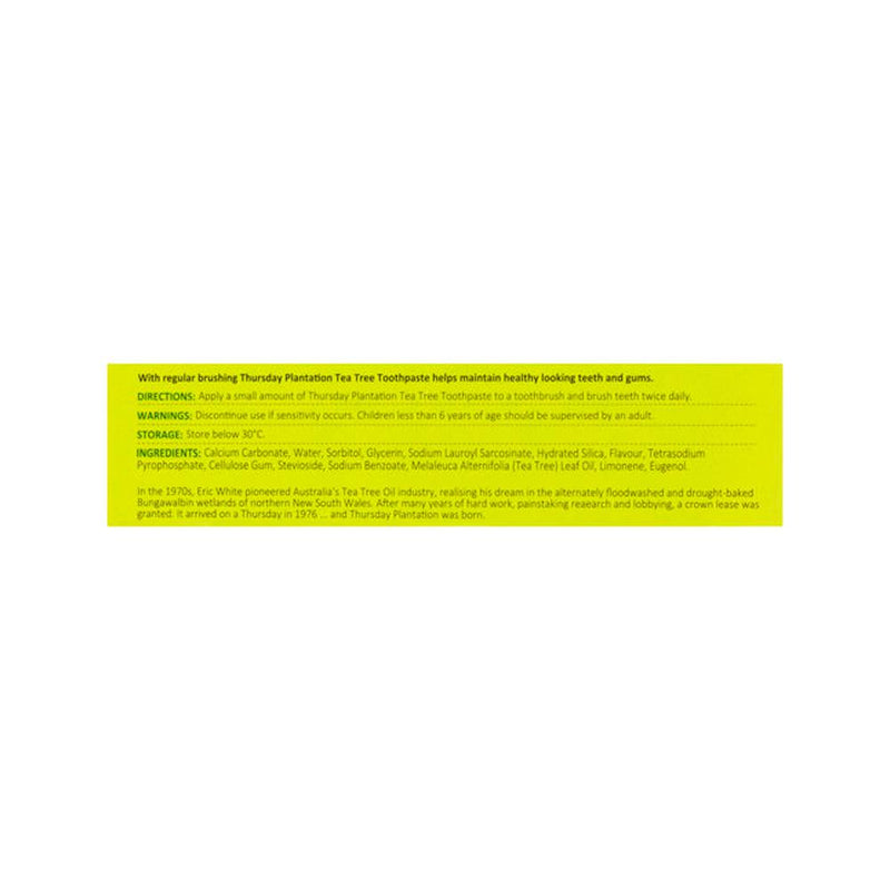 THURSDAY PLANTATION TEA TREE TOOTHPASTE 110G