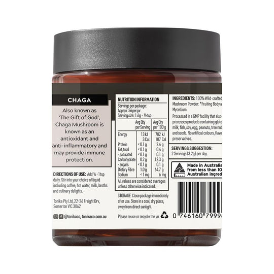 TONIKA ORGANIC MUSHROOM POWDER CHAGA 90G