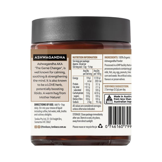 TONIKA ORGANIC POWDER ASHWAGANDHA 90G