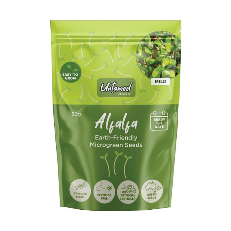 UNTAMED HEALTH MICROGREEN SEEDS ALFALFA 50G