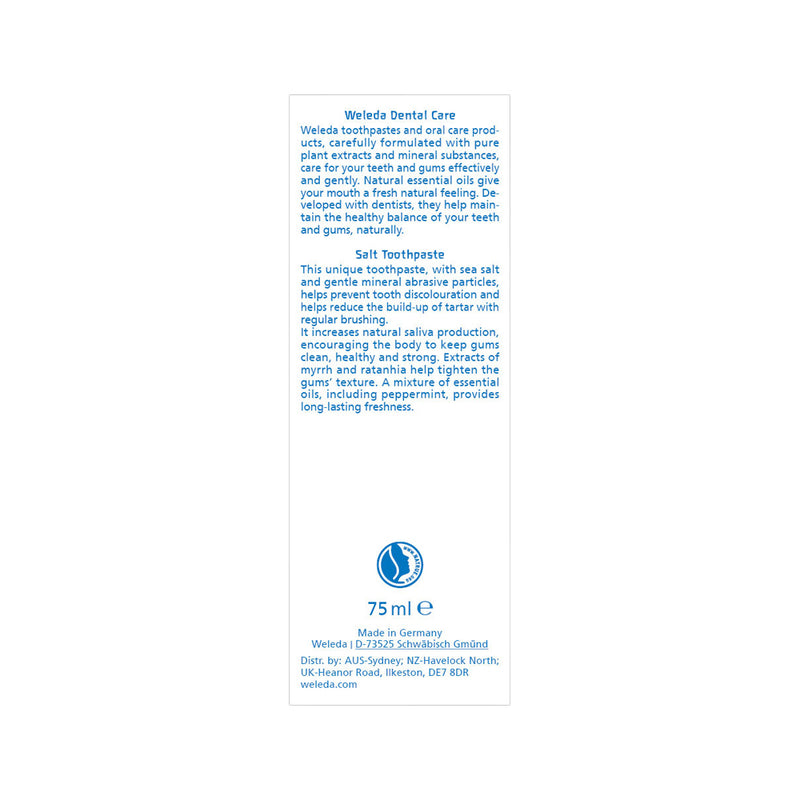 Weleda Oral Care Toothpaste Salt (Salty Peppermint Flavour) 75ml