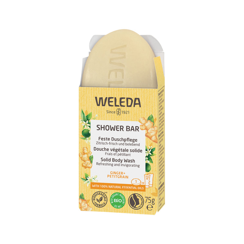 Weleda Shower Bar (Solid Body Wash) Ginger + Petitgrain 75g