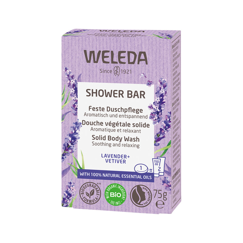 Weleda Shower Bar (Solid Body Wash) Lavender + Vetiver 75g