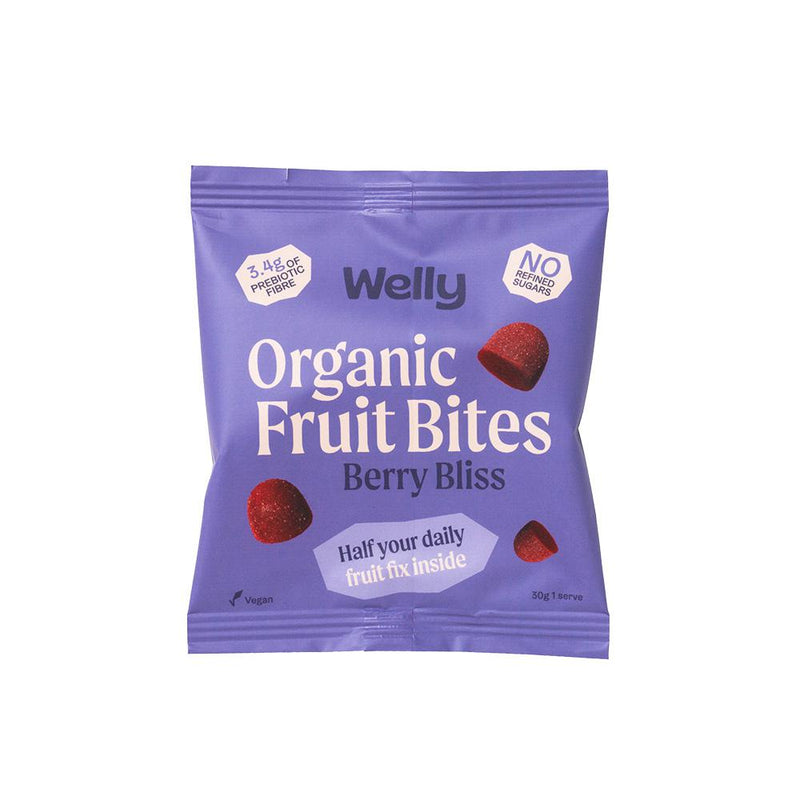 WELLY ORGANIC FRUIT BITES BERRY BLISS 30G X 14 DISPLAY
