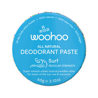Woohoo Deodorant Paste Surf (Regular Strength)Tin 60g