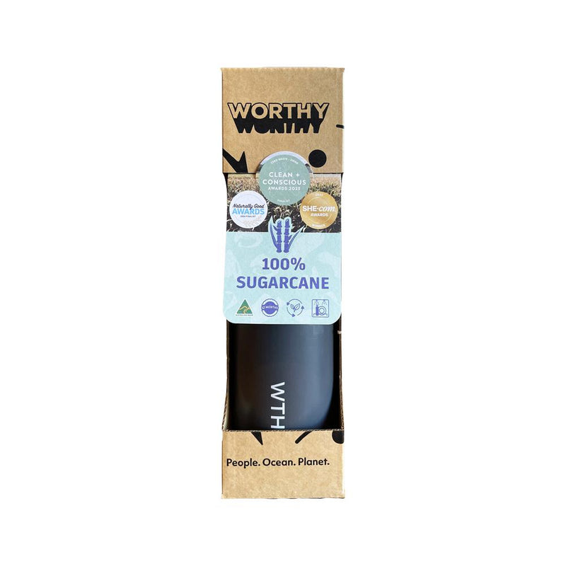 Worthy Sugarcane Drink Bottle Black 750ml