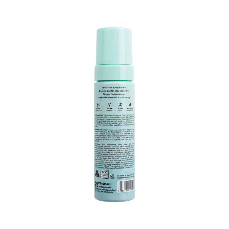 Wotnot Naturals Glow Certified Organic Tan Mousse Ultra Dark 150ml