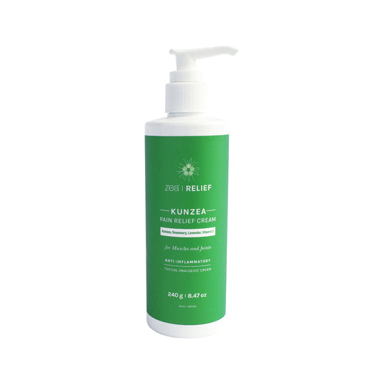Zea Relief Kunzea Pain Relief Cream (Kunzea Rosemary Lavender Vitamin E) Pump 240g