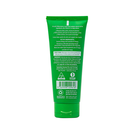 Zea Relief Kunzea Pain Relief Cream (Kunzea Rosemary Lavender Vitamin E) Tube 50g