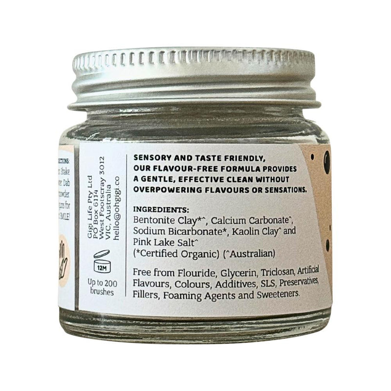 OHGIGI TOOTH POWDER FLAVOUR-FREE BRUSH 40G